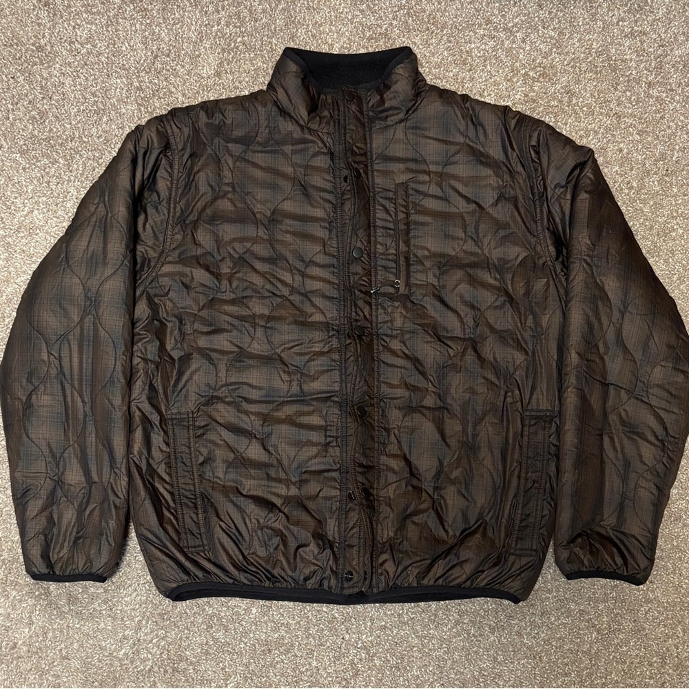 NWT Brown Stussy Reversible Puffer Jacket/sherpa